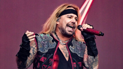 Motley Crue performing at concert