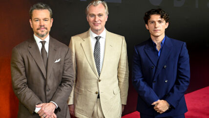 The cast and filmmakers of The Odyssey attend the movie's Mumbai photocall on July 11, 2026 in Mumbai, India.