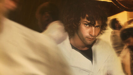 Dominic Sessa as Anthony Bourdain in poster for A24 film "Tony"