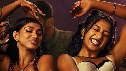 Priyanka Kedia and Maitreyi Ramakrishnan pose on the Best of the Best poster