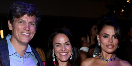 Brooks Nader and her parents at a 2025 event