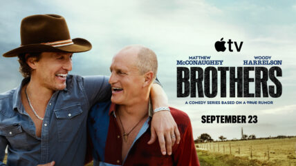 Matthew McConaughey and Woody Harrelson on Brothers key art