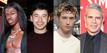 File photos of Lil Nas X, David Archuleta, Troye Sivan, and Andy Cohen