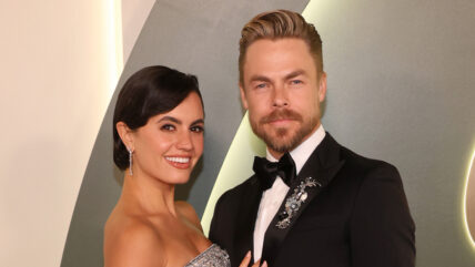 Derek Hough Hayley wife posing together