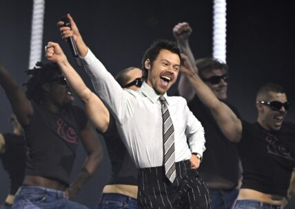 Harry Styles performing