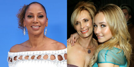 Holly Robinson Peete on the left, Hayden Panettiere and her mother on the right in a stock image