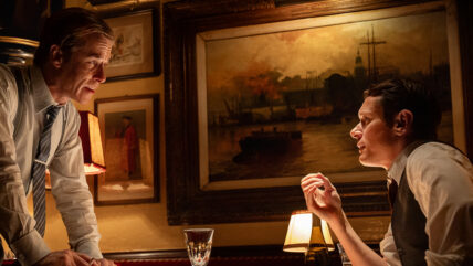 Still of Guy Pearce and Jack O'Connell in new movie Ink
