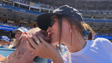 Justin and Hailey Bieber kissing