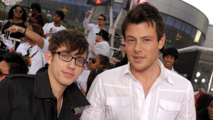 Kevin McHale and Cory Monteith attend This Is It premiere