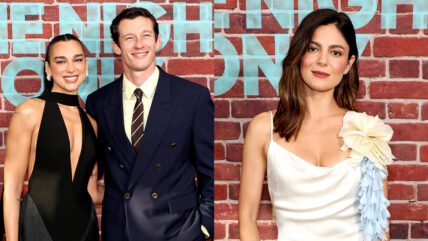Dua Lipa, Callum Turner, and Monica Barbaro at the One Night Only premiere in NYC