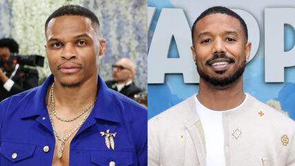 Russell Westbrook poses at the Met Gala; Michael B Jordan attends Swapped premiere