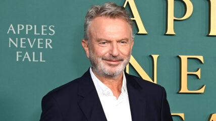 Sam Neill poses at the Apples Never Fall premiere