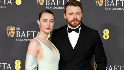 Saoirse Ronan and Jack Lowden at the BAFTAs.