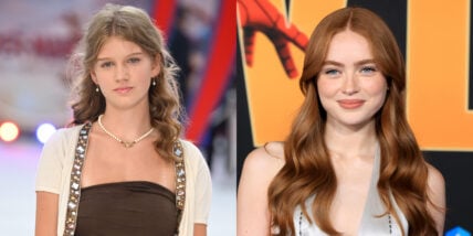 Olivia Booth Ford on the left, Sadie Sink on the right in a stock image