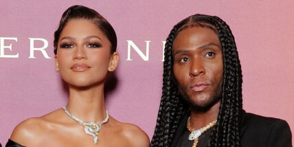 Zendaya and Law Roach at the "Bulgari Mediterranea High Jewelry" event at Palazzo Ducale on May 16, 2023 in Venice, Italy