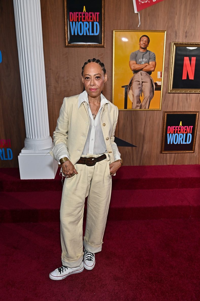Cree Summer poses on the red carpet at the A Different World premiere