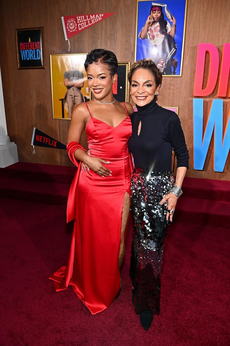 pose on the red carpet at the A Different World premiere
