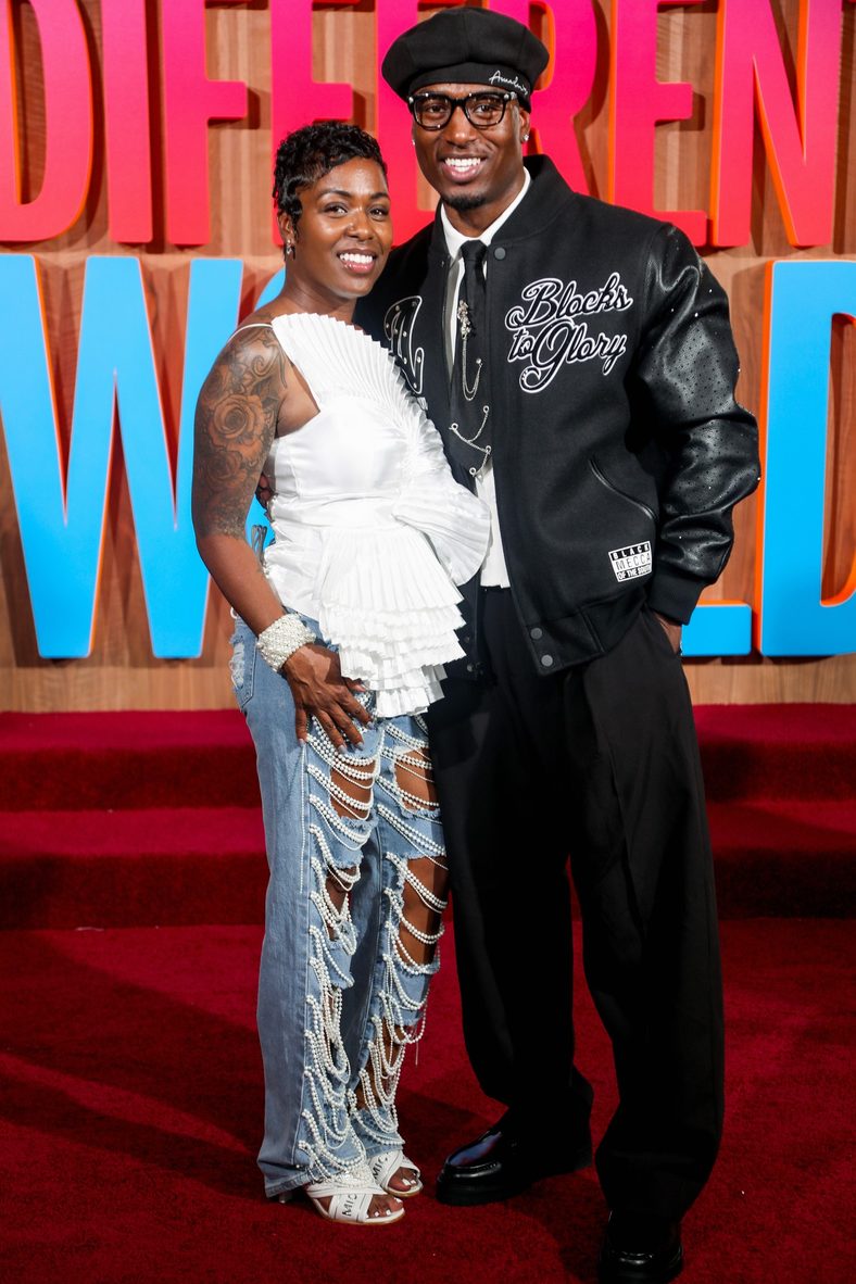 Dasan Frazier poses on the red carpet at the A Different World premiere