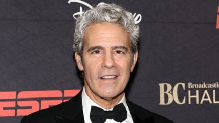 Andy Cohen in a tux on the red carpet in 2026