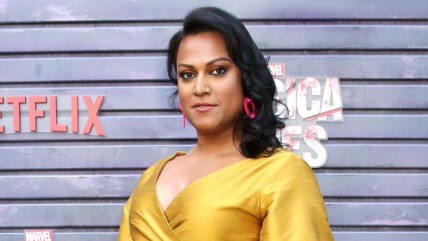 Aneesh Sheth poses at the Jessica Jones premiere
