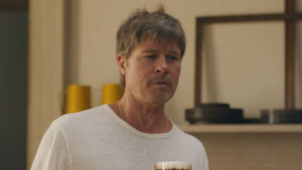Screenshot of Brad Pitt in new De'Longhi commercial