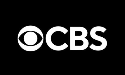 CBS white lettering logo on a black background to announce TV show renewals and cancellations for 2026