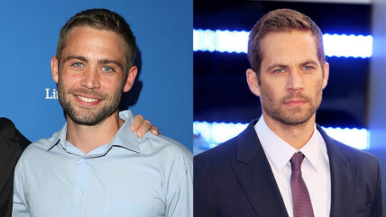 Cody Walker poses at I Am Paul Walker premiere; Paul Walker poses at Fast & Furious 6 premiere