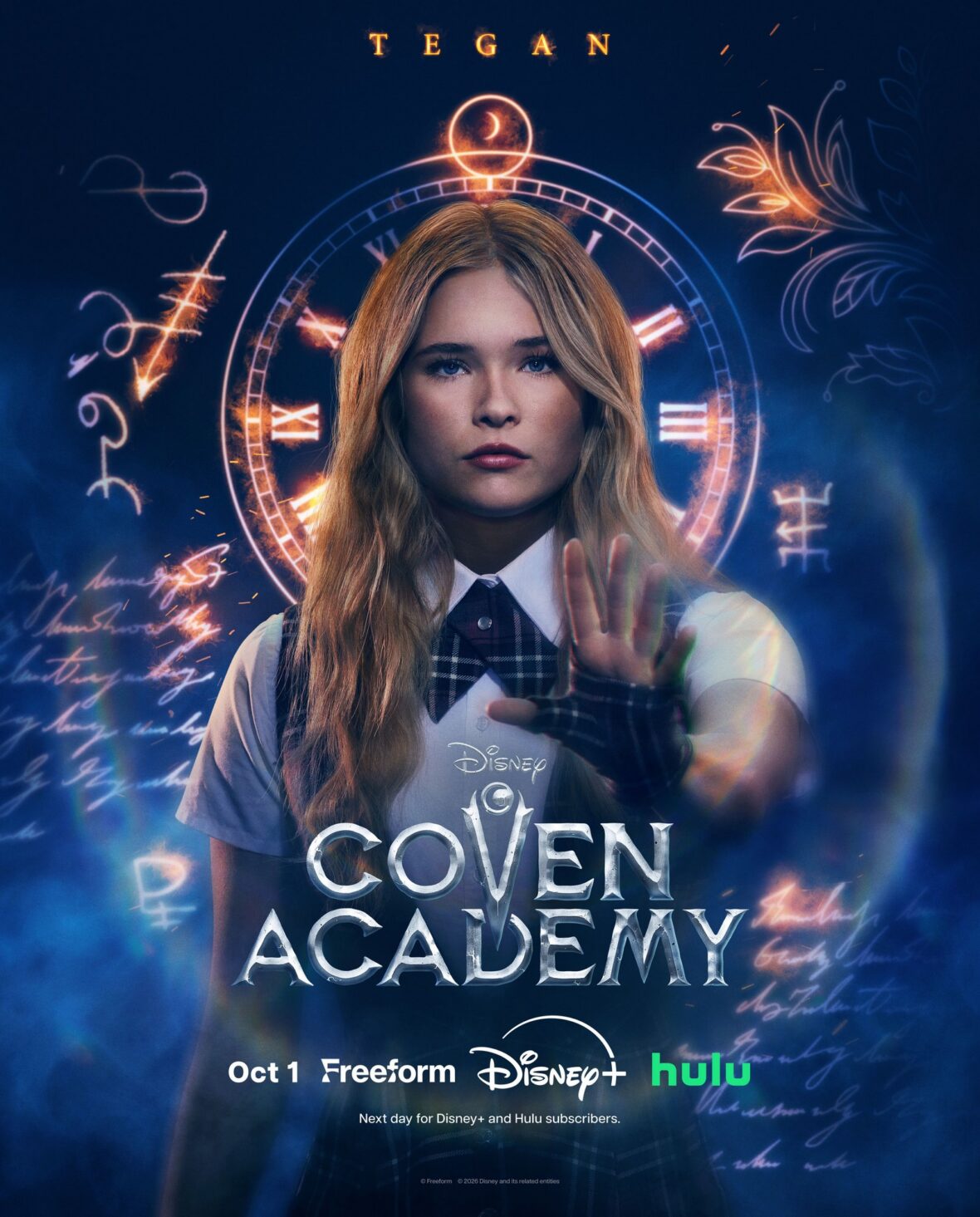 Character poster for Ora Duplass as Tegan in Coven Academy