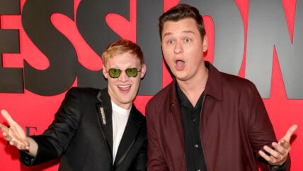 Curry Barker and Cooper Tomlinson on Obsession red carpet