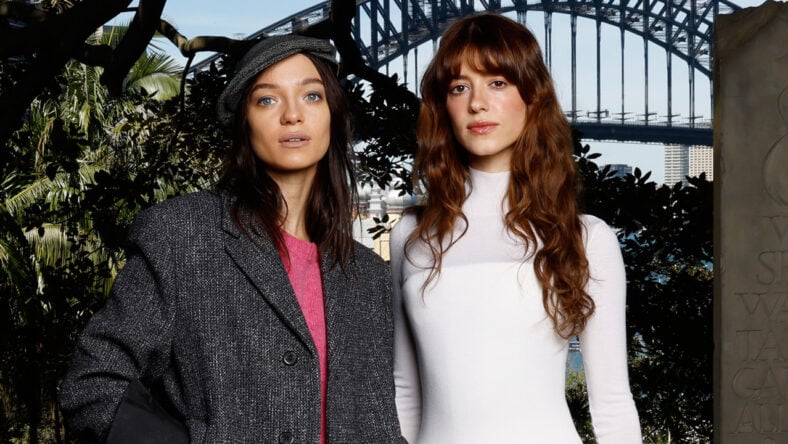 Esme Creed-Miles and Daisy Edgar-Jones pose at Sense and Sensibility photo call in Sydney
