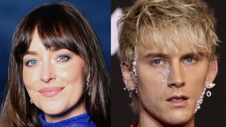 Dakota Johnson and MGK composite photo