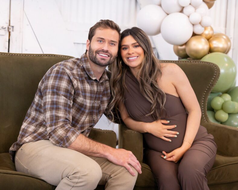 Dakota Mortensen and Taylor Frankie Paul pose for a photo for The Secret Lives of Mormon Wives