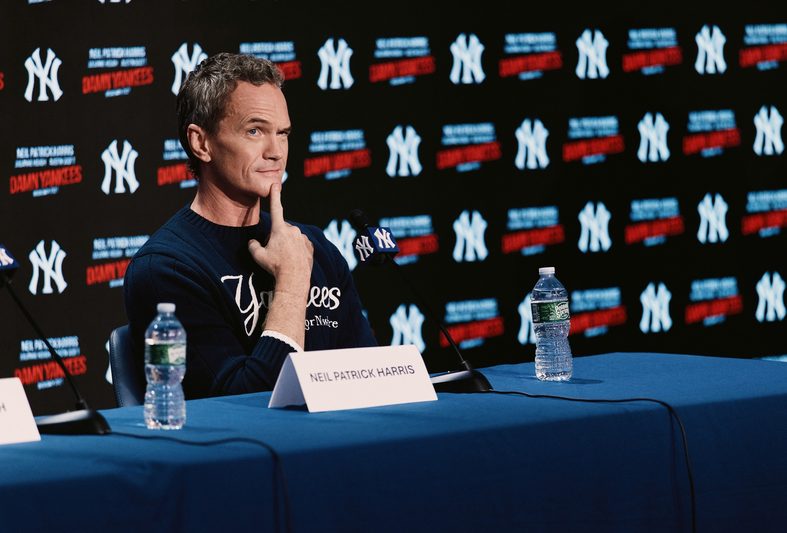 Neil Patrick Harris at a press conference announcing the Damn Yankees revival