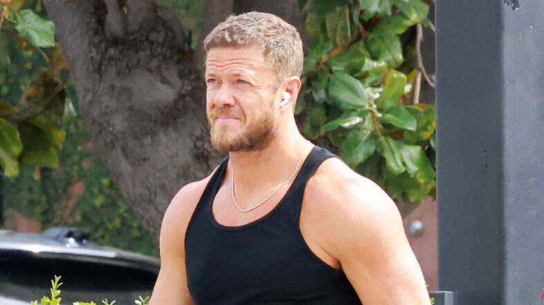 Dan Reynolds in a black tank top