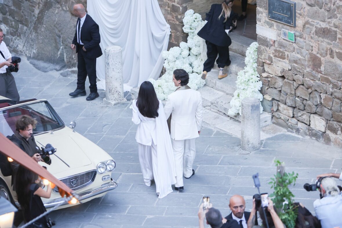Dove Cameron and Damiano David at their wedding on Thursday (September 24) in Montalcino, Italy