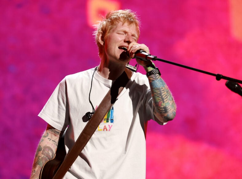 Ed Sheeran performs onstage during the 2025 iHeartRadio Music Festival at T-Mobile Arena on September 20, 2025 in Las Vegas, Nevada.