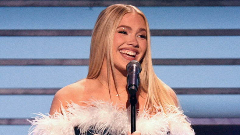Freya Skye performs on stage during iHeartRadio Jingle Ball Tour