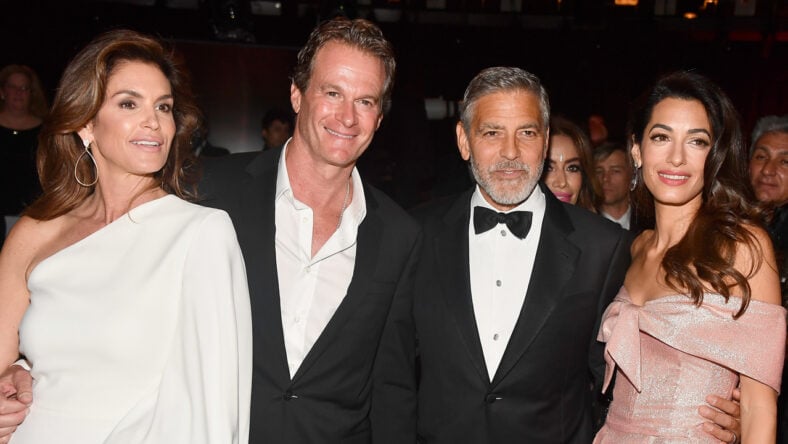 Amal Clooney, George Clooney, Cindy Crawford and Rande Gerber pose at the American Film Institute's 46th Life Achievement Award Gala
