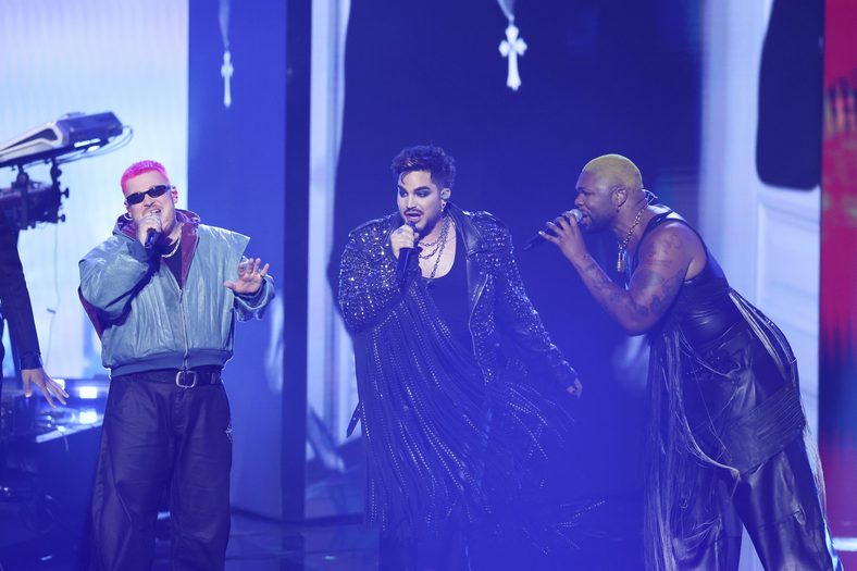 Adam Lambert, Saint Harison, MNEK perform a tribute to George Michael at the MTV VMAs