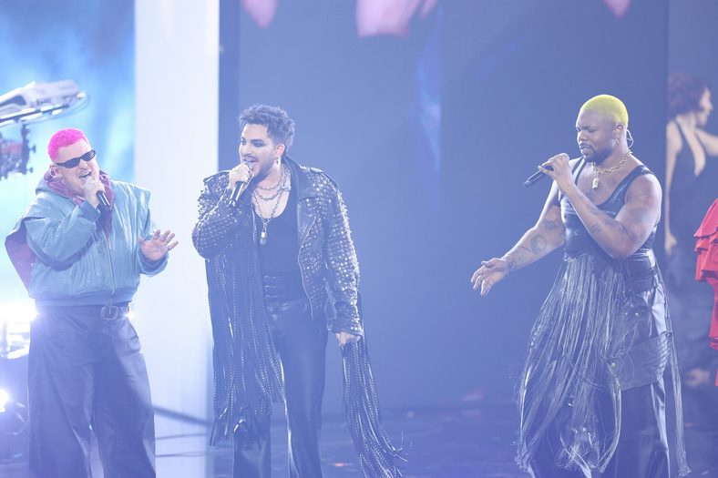 Adam Lambert, Saint Harison, MNEK perform a tribute to George Michael at the MTV VMAs