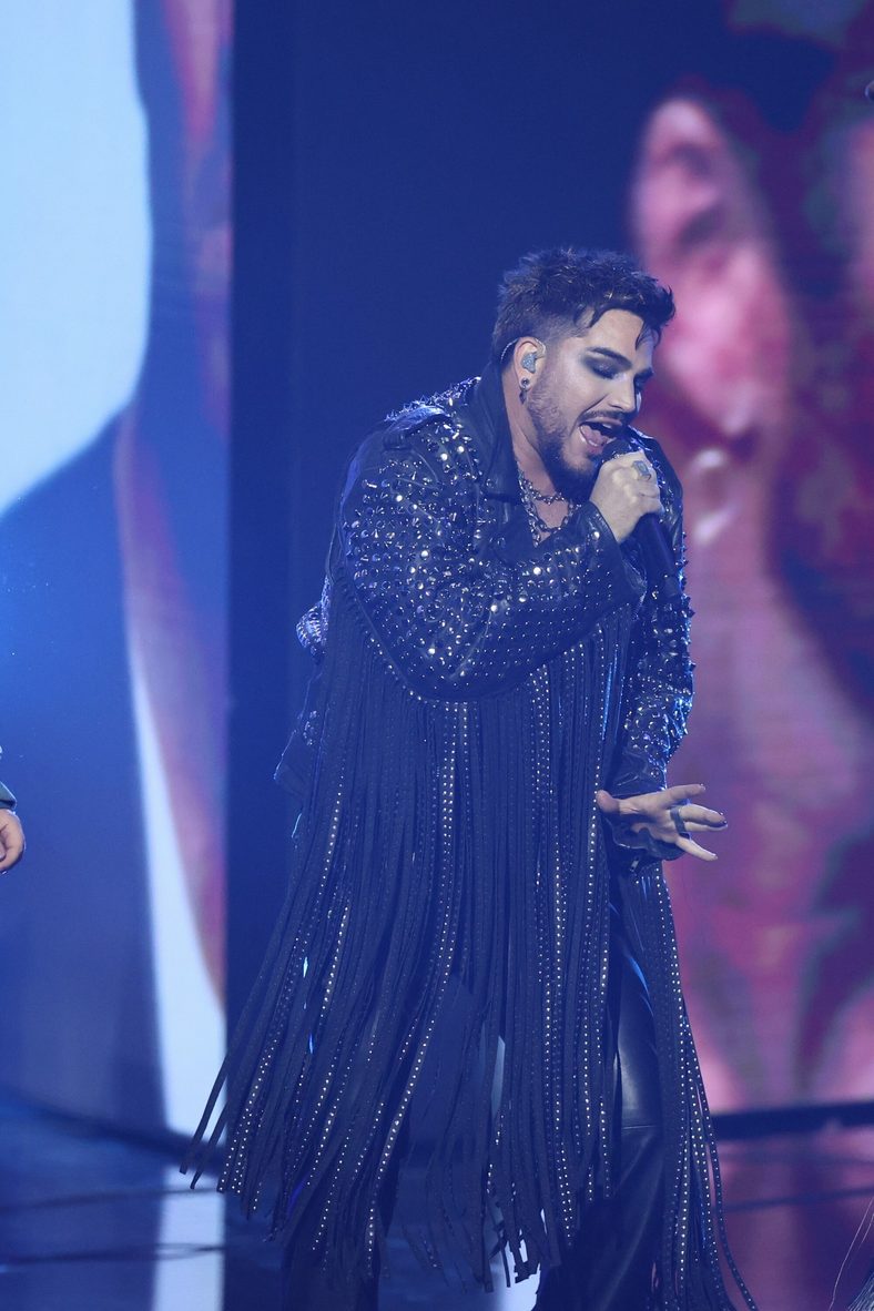 Adam Lambert performs during a George Michael tribute at the 2026 MTV VMAs