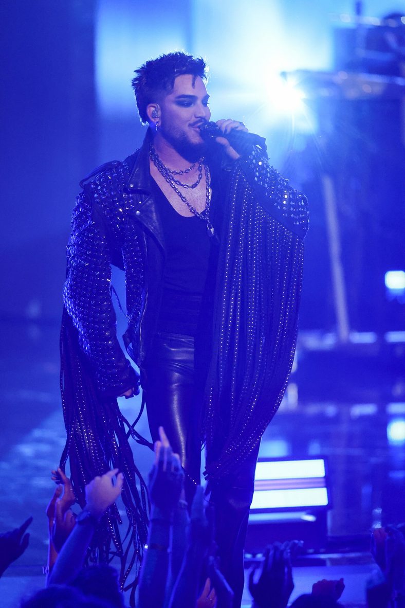 Adam Lambert performs during a George Michael tribute at the 2026 MTV VMAs
