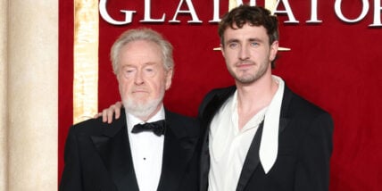 Ridley Scott and Paul Mescal at the Gladiator 2 premiere in 2024