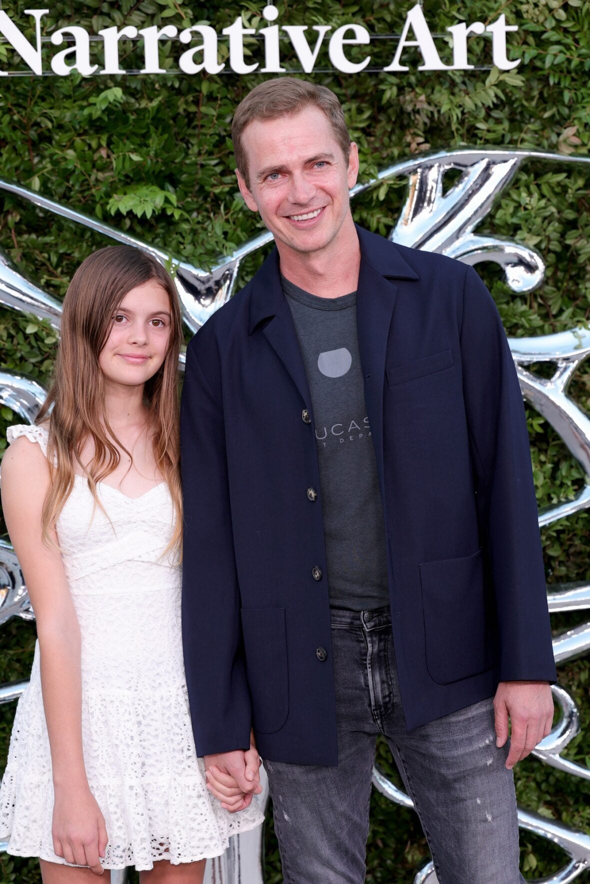 Briar Rose Christensen and Hayden Christensen attend the Lucas Museum of Narrative Art Opening Night on September 19, 2026 in Los Angeles, California.