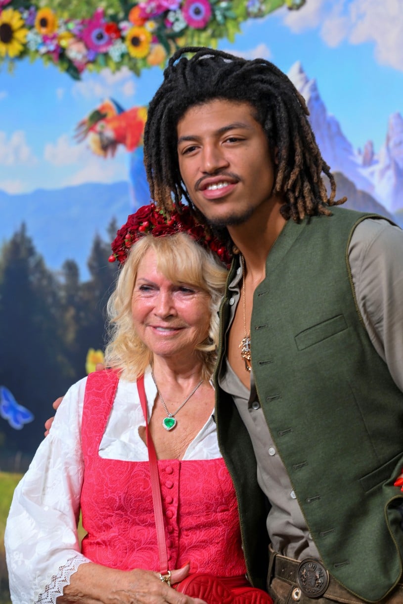 Erna Klum poses with Henry Samuel.