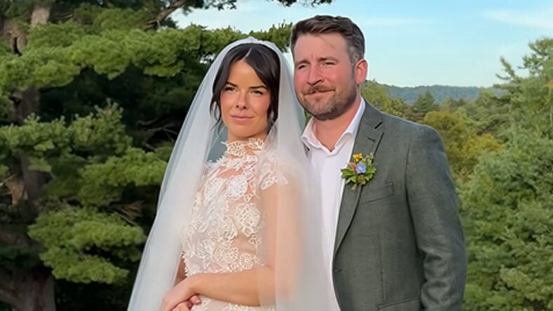 Isabel Klee and Jacob Zerhusen at their wedding