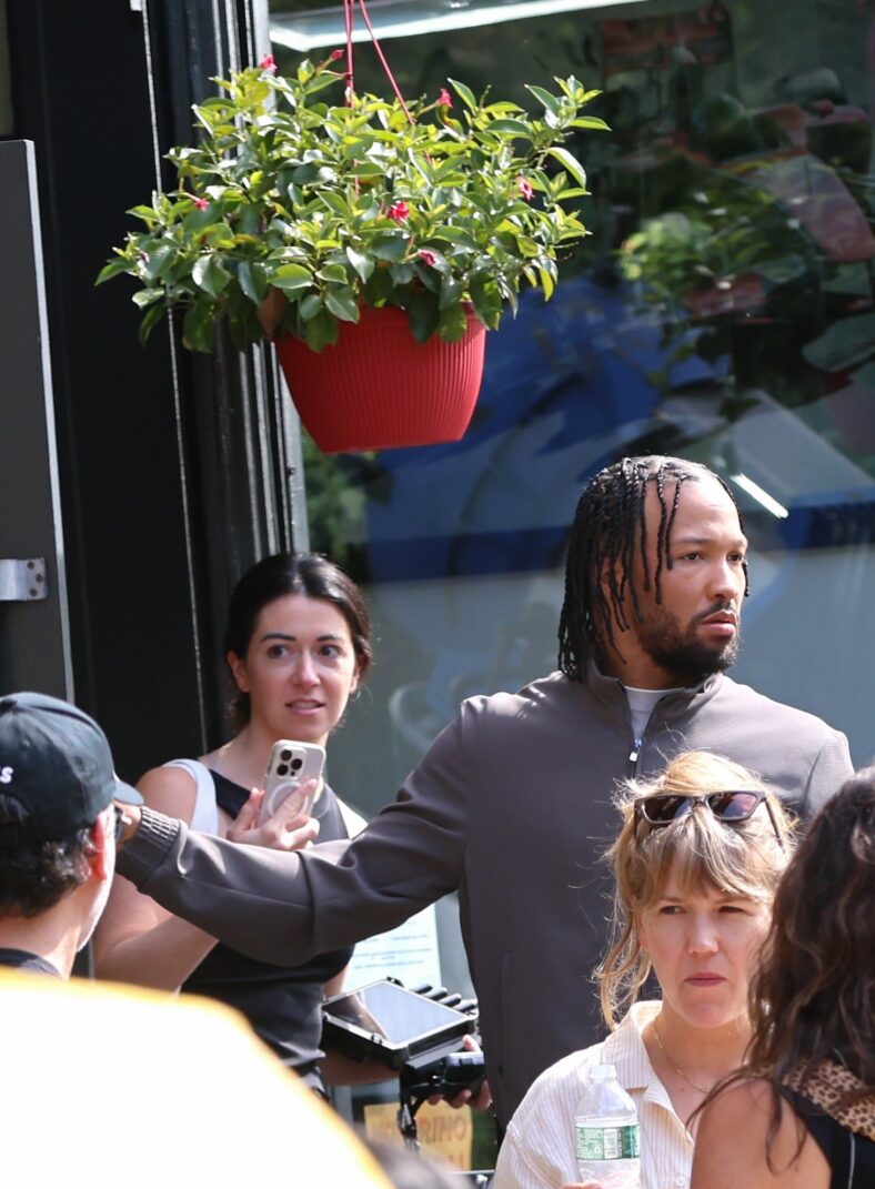 Jalen Brunson on set of Law & Order: SVU