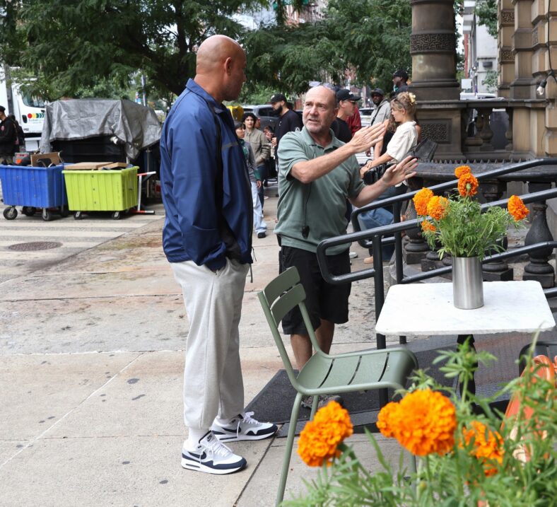 Rick Brunson on set of Law & Order: SVU