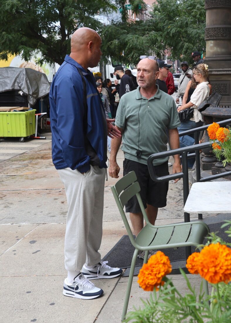 Rick Brunson on set of Law & Order: SVU