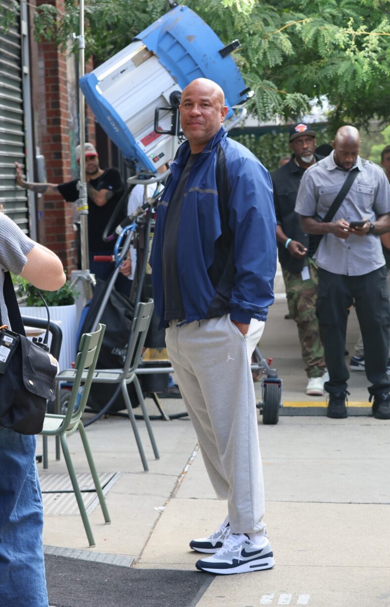 Rick Brunson on set of Law & Order: SVU